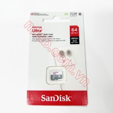 Thẻ nhớ Micro SD 64G class 10 SanDisk Ultra (100MB/s, FULL HD VIDEO)